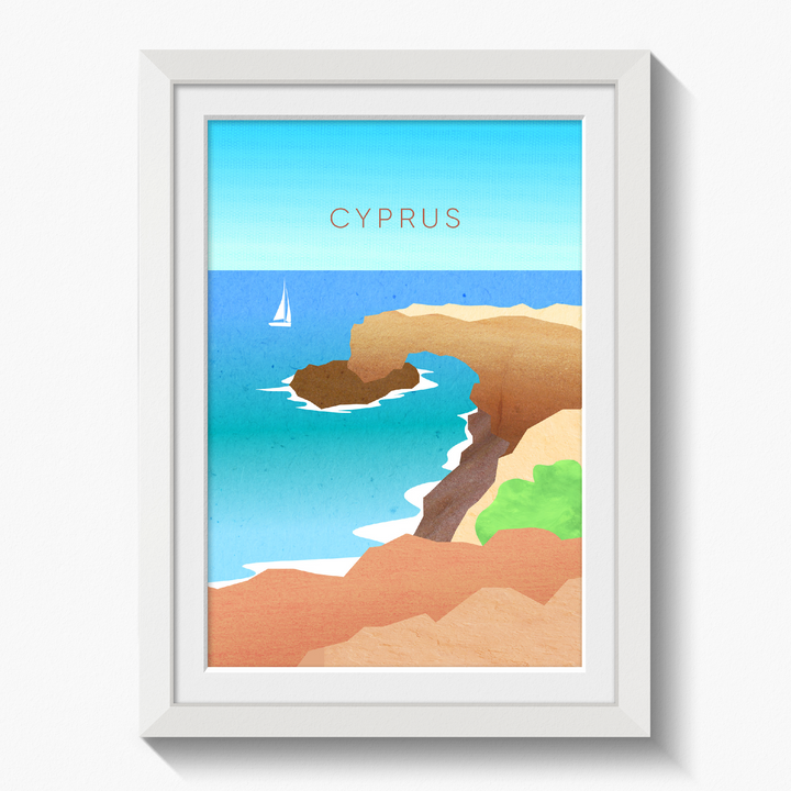 Cyprus Minimal Travel Poster