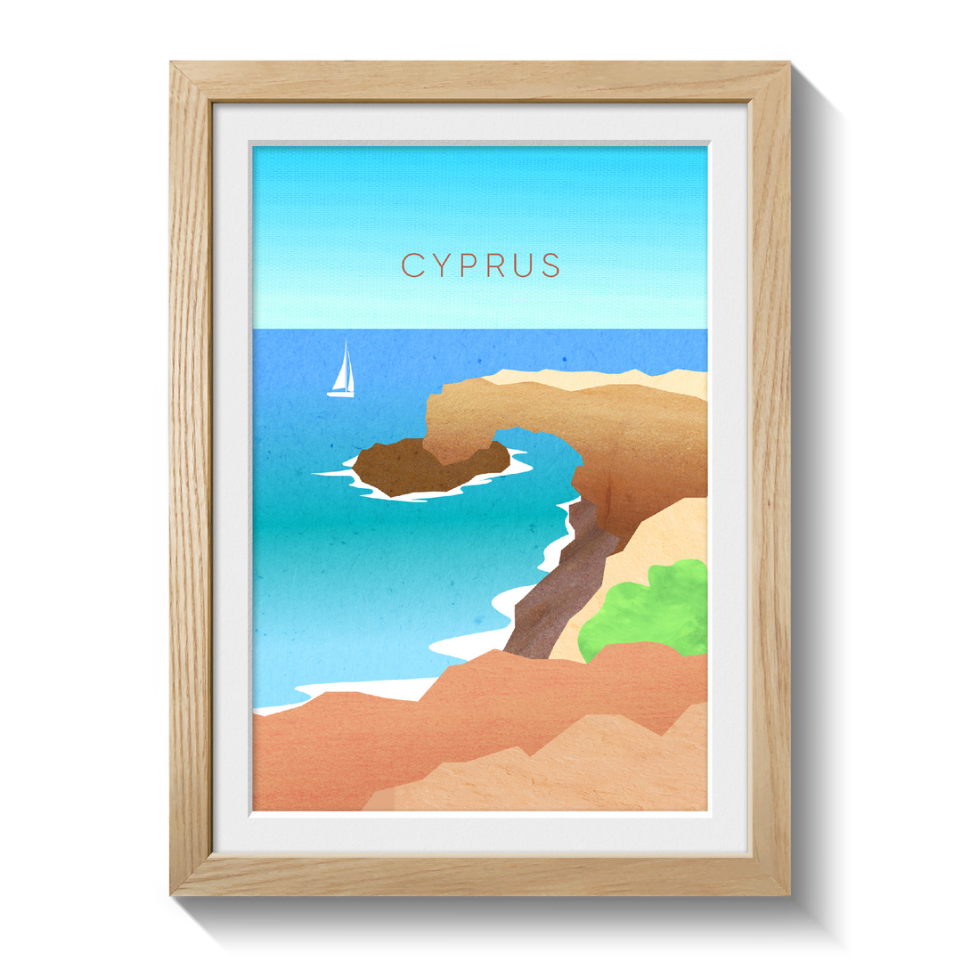Cyprus Minimal Travel Poster
