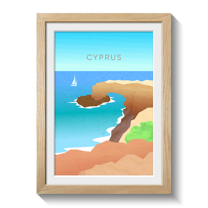 Cyprus Minimal Travel Poster