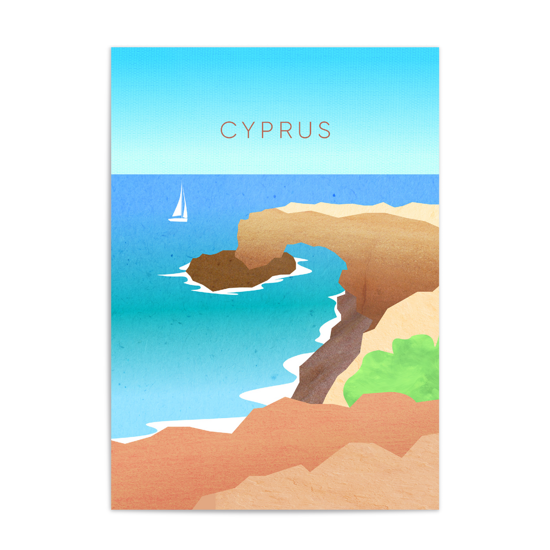 Cyprus Minimal Travel Poster