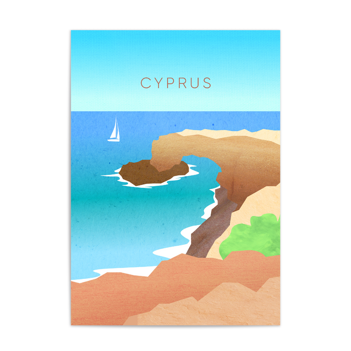 Cyprus Minimal Travel Poster