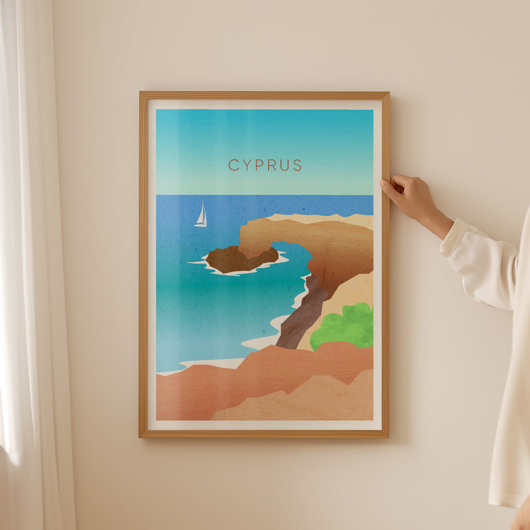 Cyprus Minimal Travel Poster
