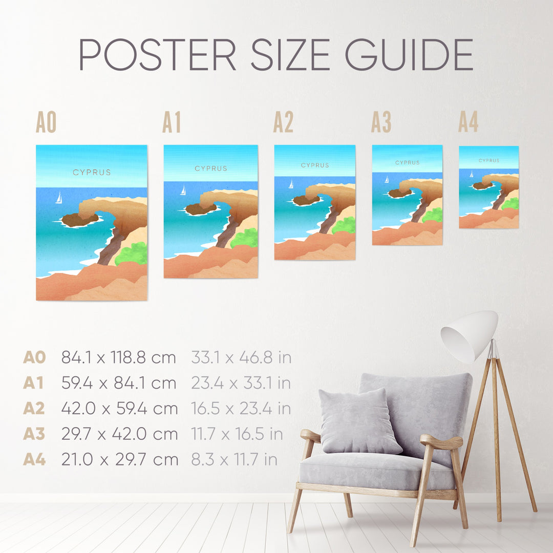 Cyprus Minimal Travel Poster