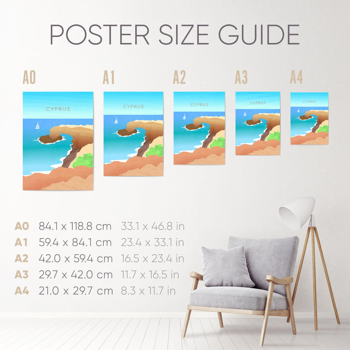 Cyprus Minimal Travel Poster