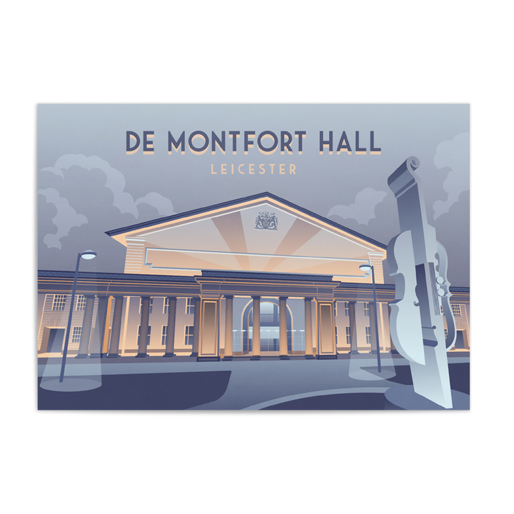 De Montfort Hall Leicester Travel Poster