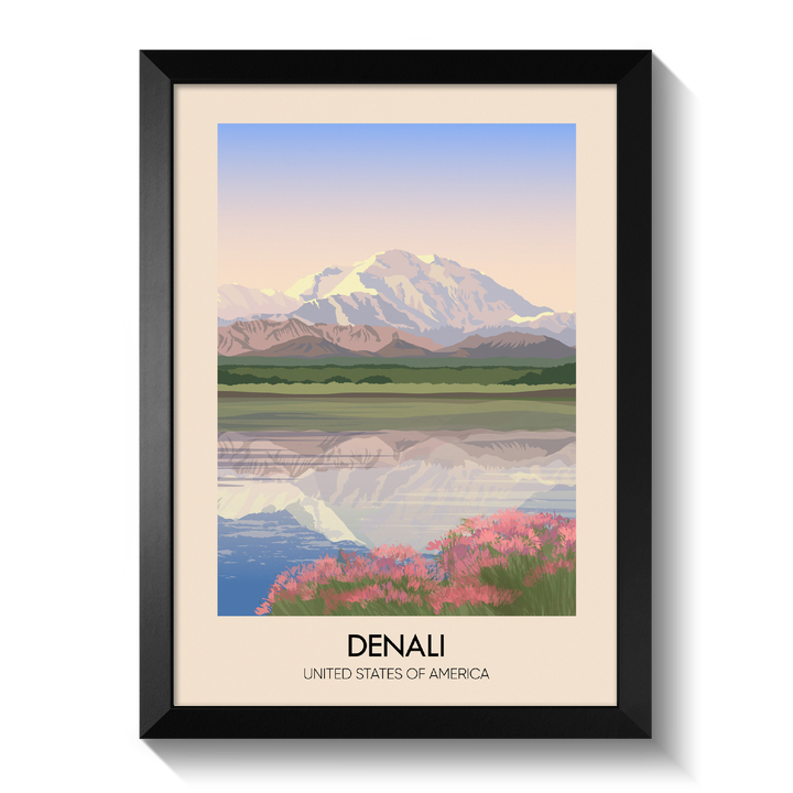 Denali USA Travel Poster