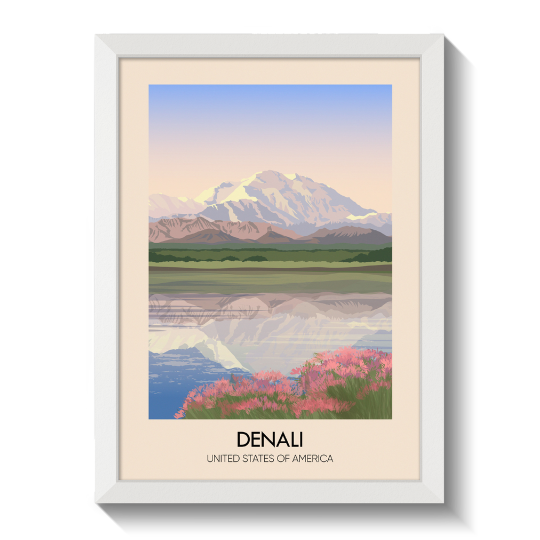 Denali USA Travel Poster
