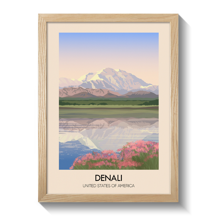 Denali USA Travel Poster