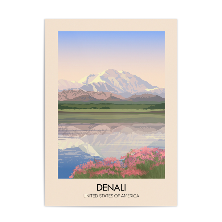 Denali USA Travel Poster