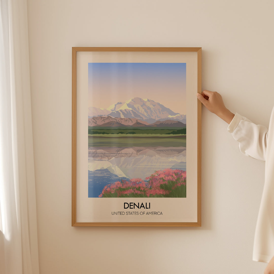 Denali USA Travel Poster