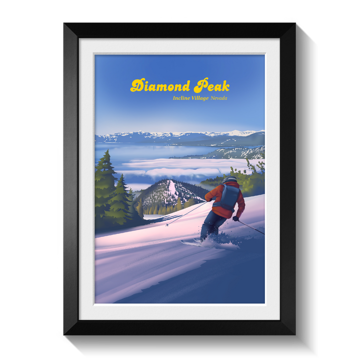 Diamond Peak Ski Resort Travel Poster