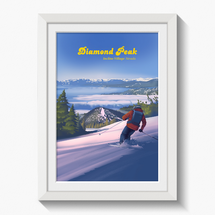 Diamond Peak Ski Resort Travel Poster