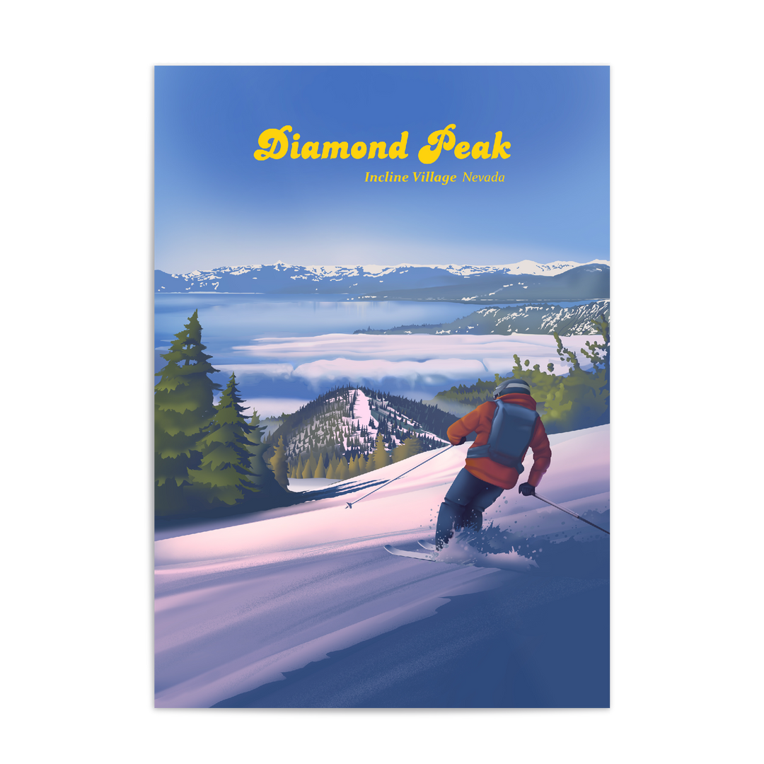 Diamond Peak Ski Resort Travel Poster