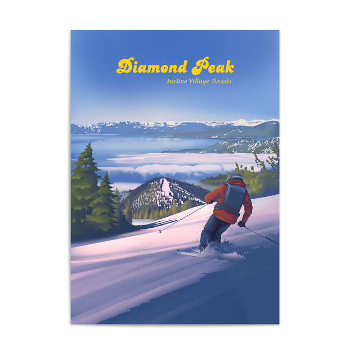 Diamond Peak Ski Resort Travel Poster