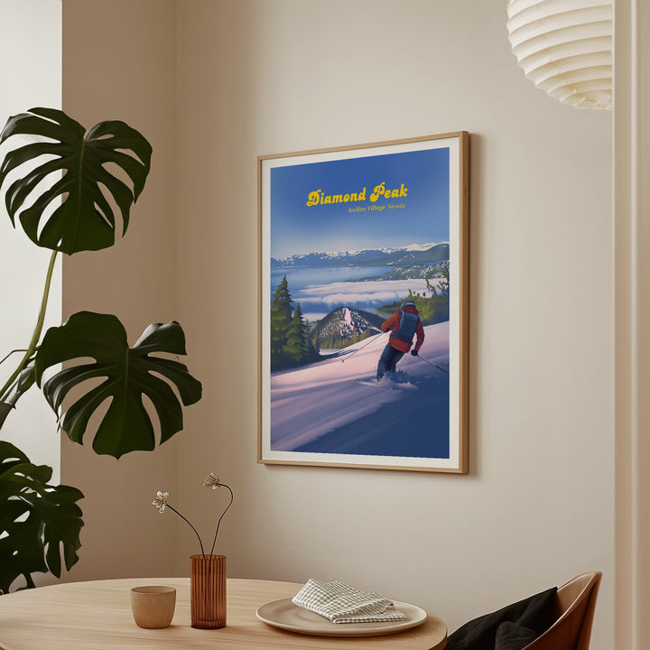 Diamond Peak Ski Resort Travel Poster