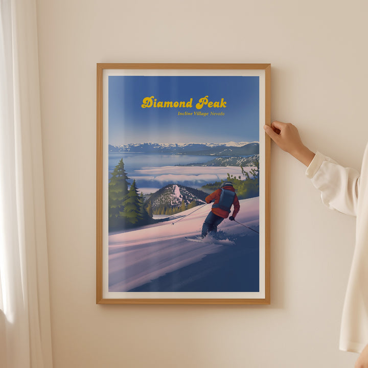Diamond Peak Ski Resort Travel Poster