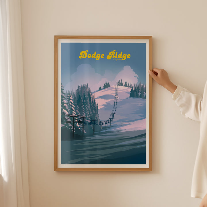 Dodge Ridge California Ski Resort Travel Poster