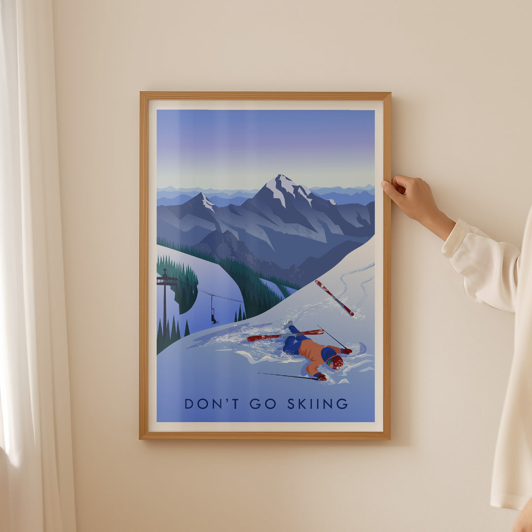 Don't Go Skiing Travel Poster