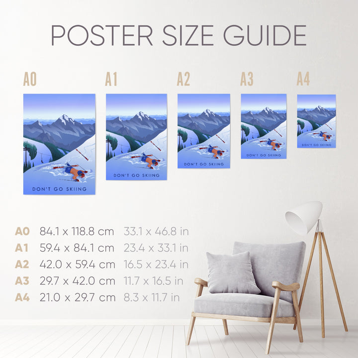 Don't Go Skiing Travel Poster