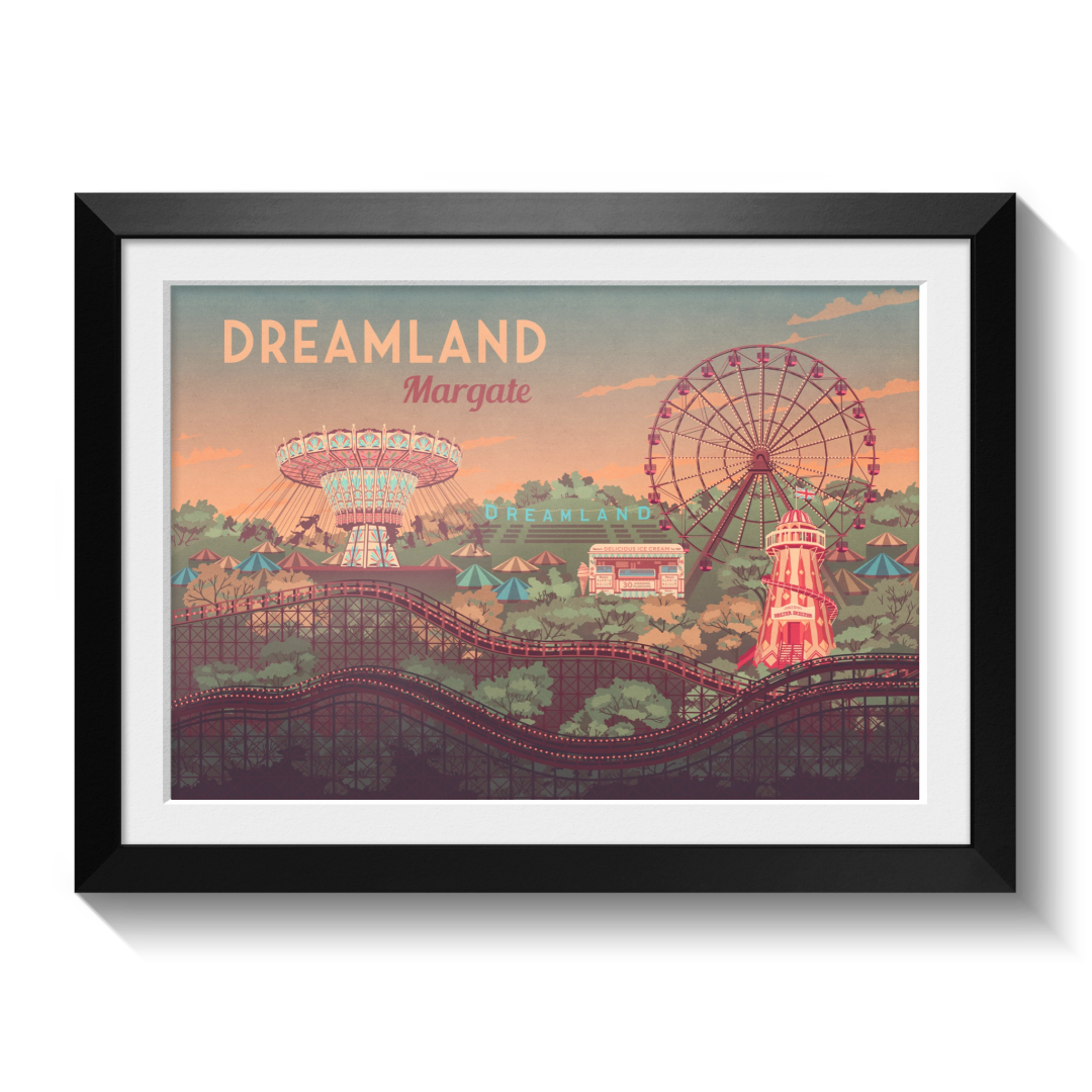 Dreamland Margate Seaside Travel Poster
