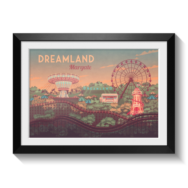 Dreamland Margate Seaside Travel Poster
