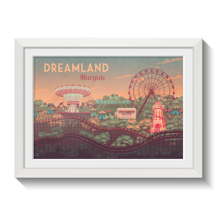 Dreamland Margate Seaside Travel Poster