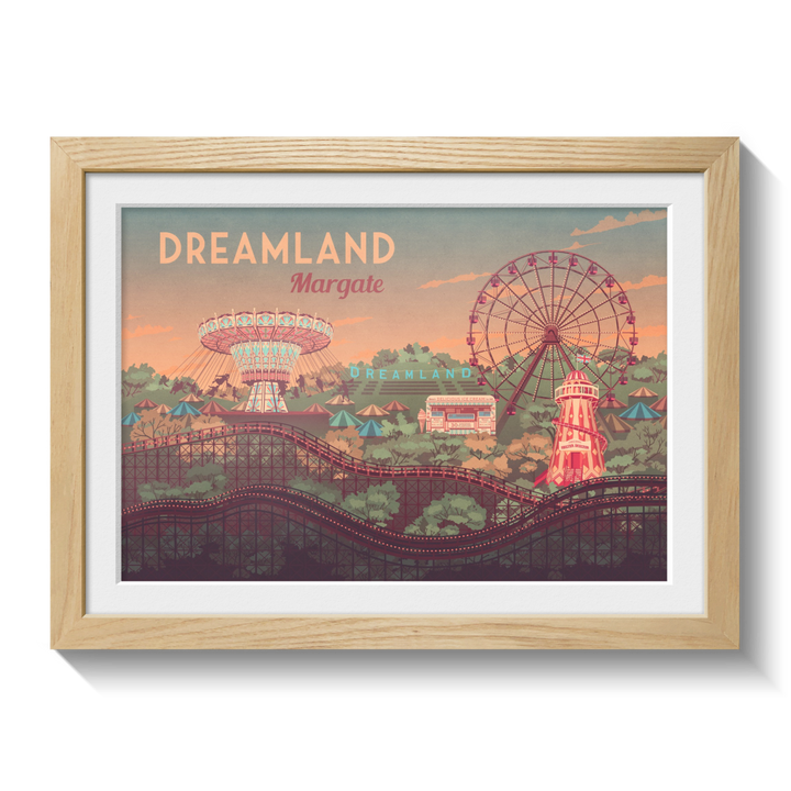 Dreamland Margate Seaside Travel Poster