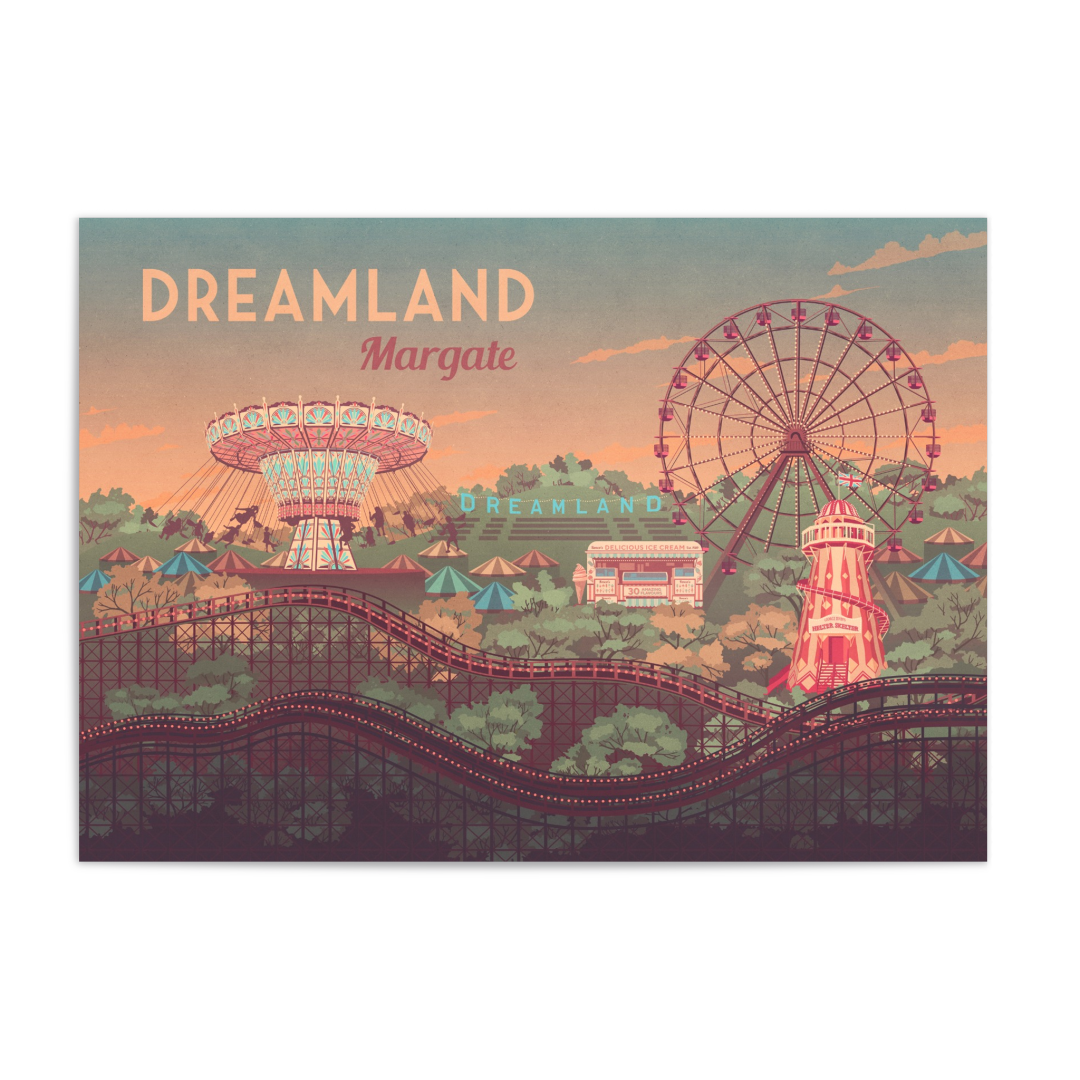 Dreamland Margate Seaside Travel Poster