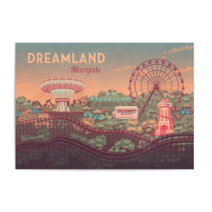 Dreamland Margate Seaside Travel Poster