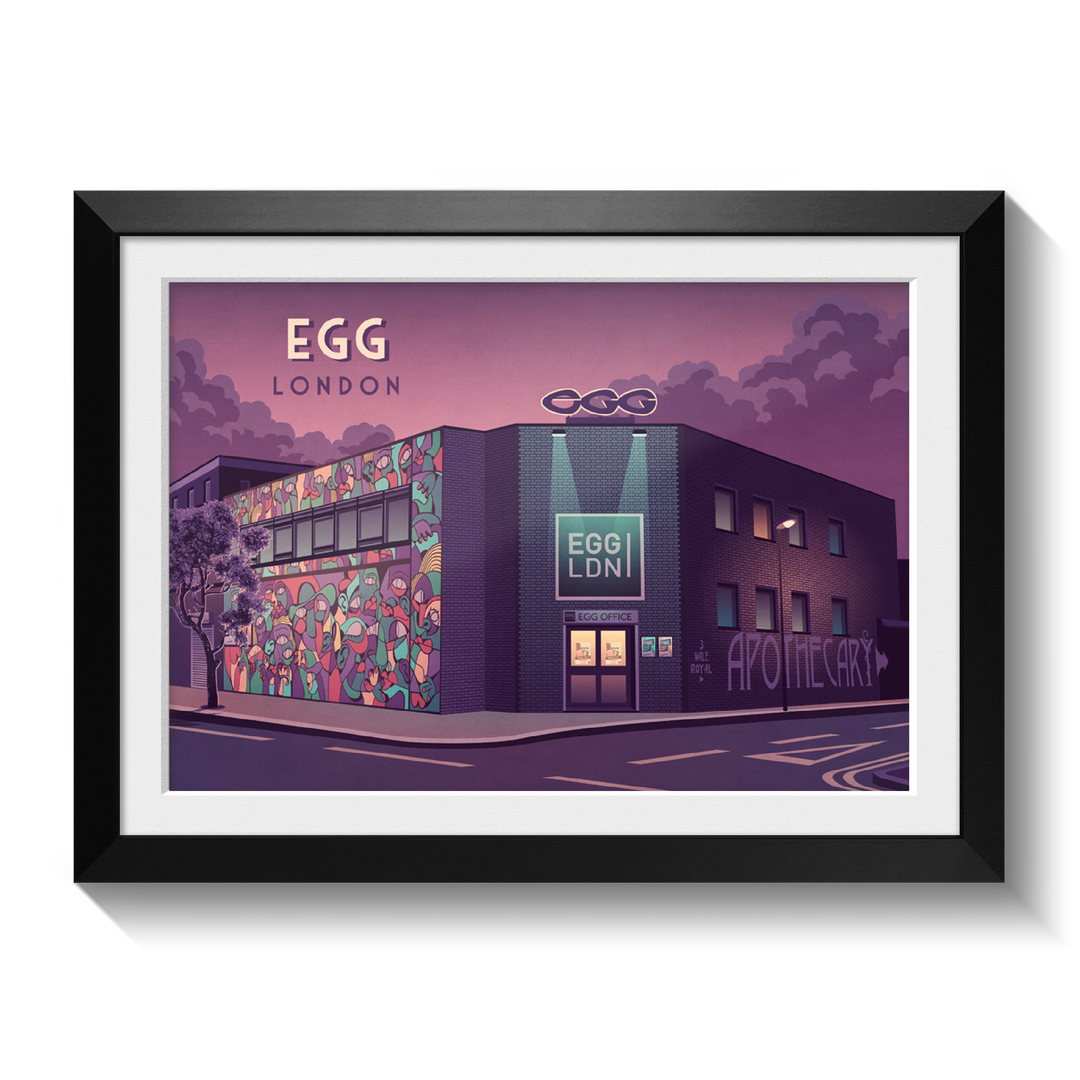 Egg Nightclub London Travel Poster