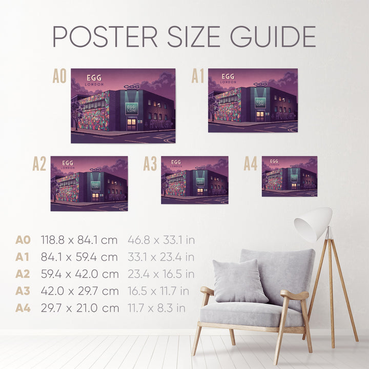 Egg Nightclub London Travel Poster