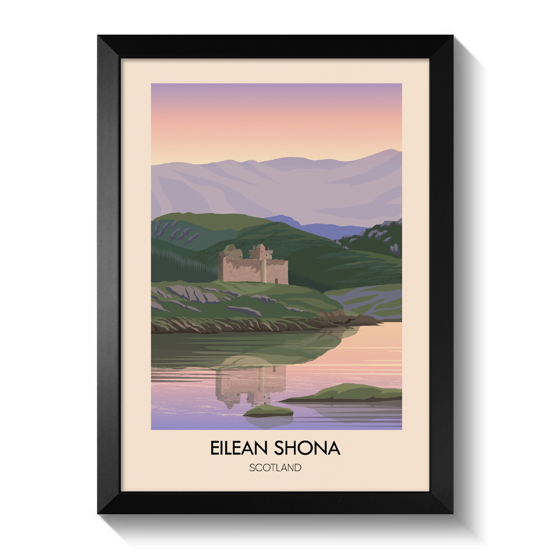 Eilean Shona Scotland Travel Poster