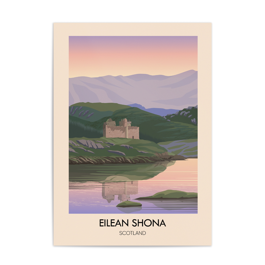 Eilean Shona Scotland Travel Poster