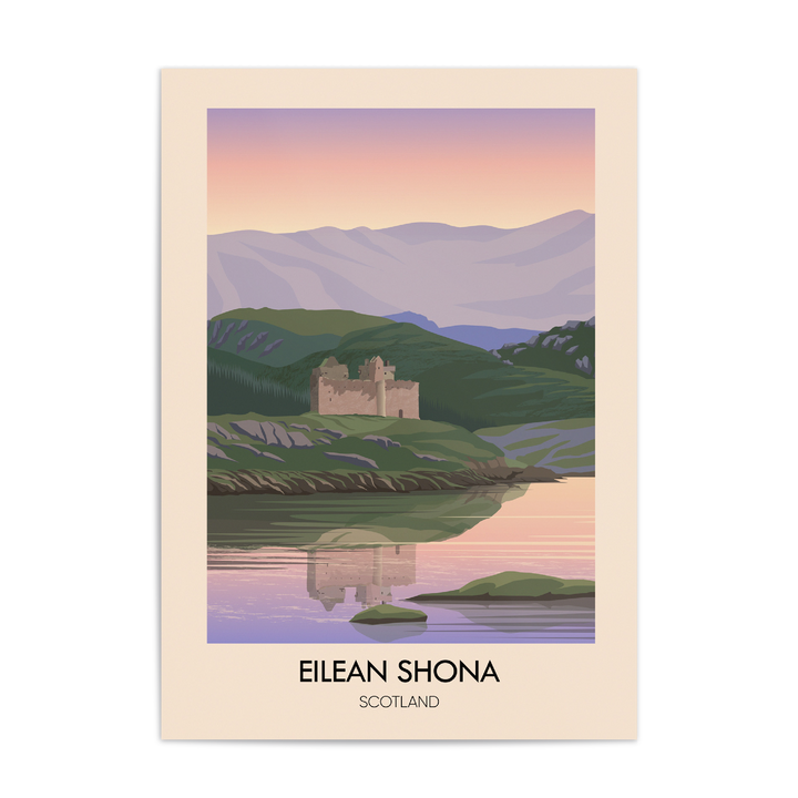 Eilean Shona Scotland Travel Poster