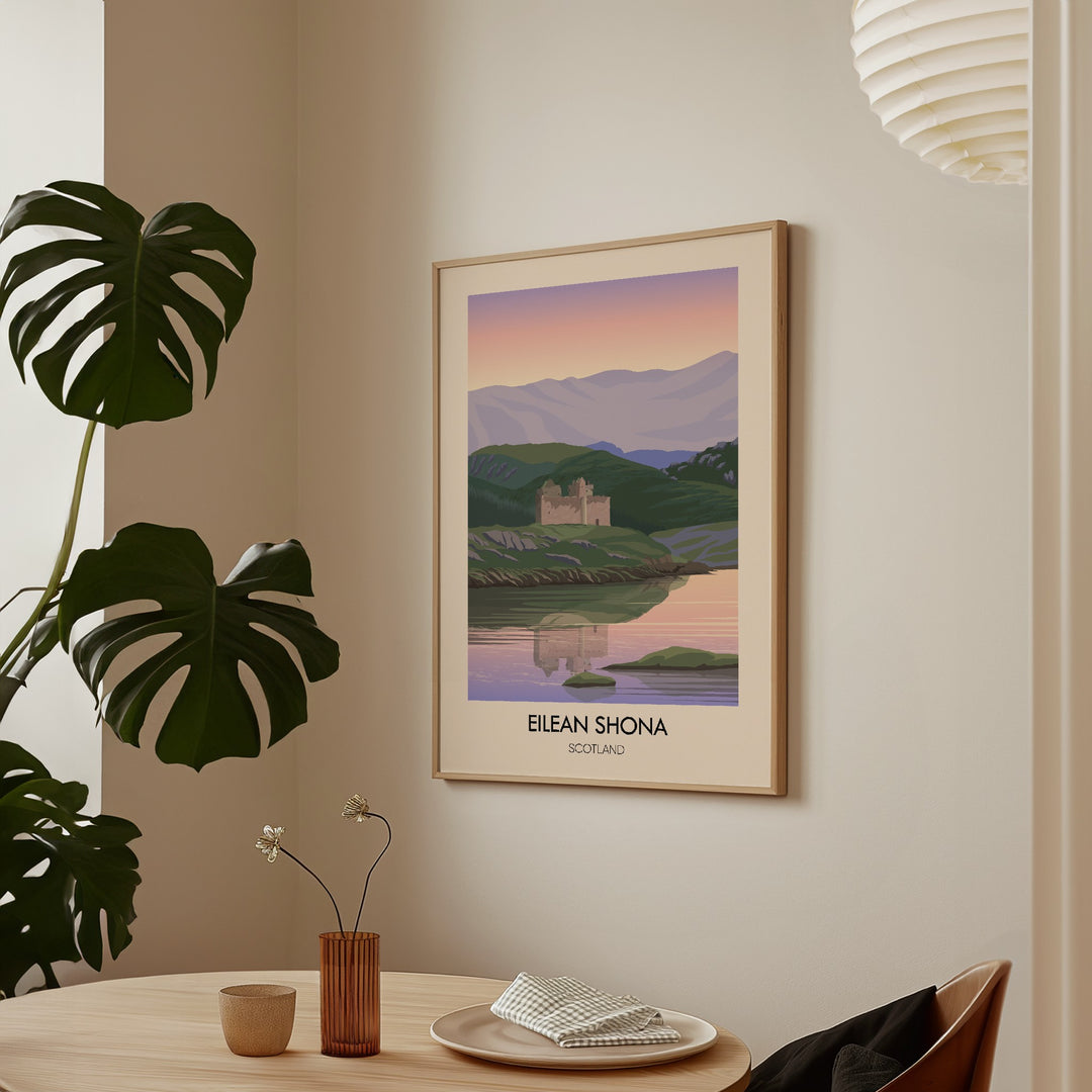 Eilean Shona Scotland Travel Poster