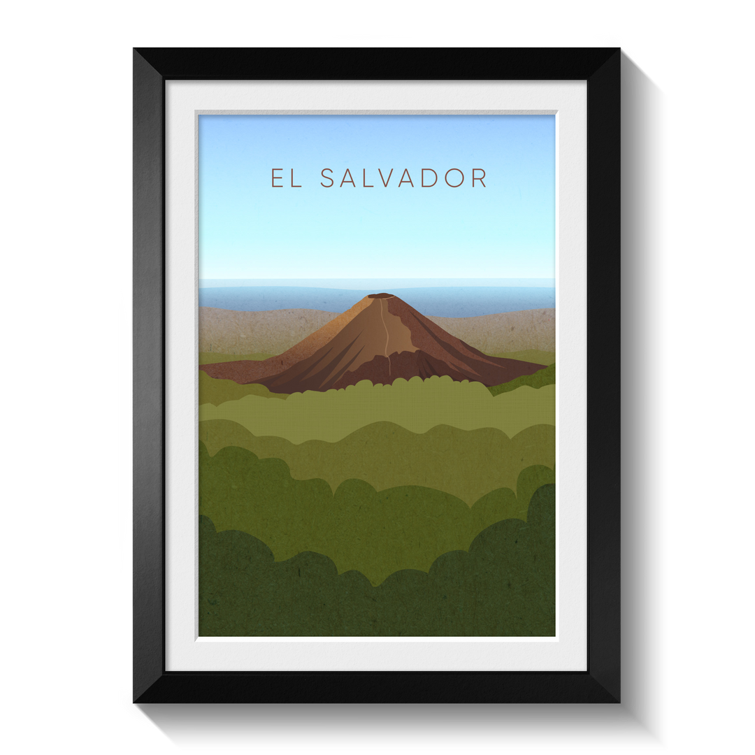 El Salvador Minimal Travel Poster