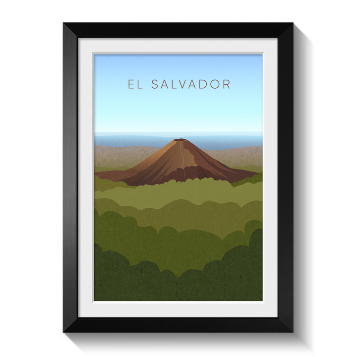 El Salvador Minimal Travel Poster