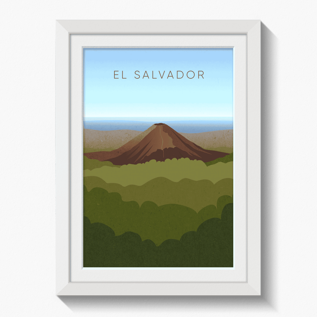 El Salvador Minimal Travel Poster