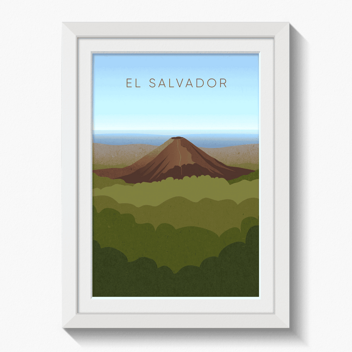 El Salvador Minimal Travel Poster