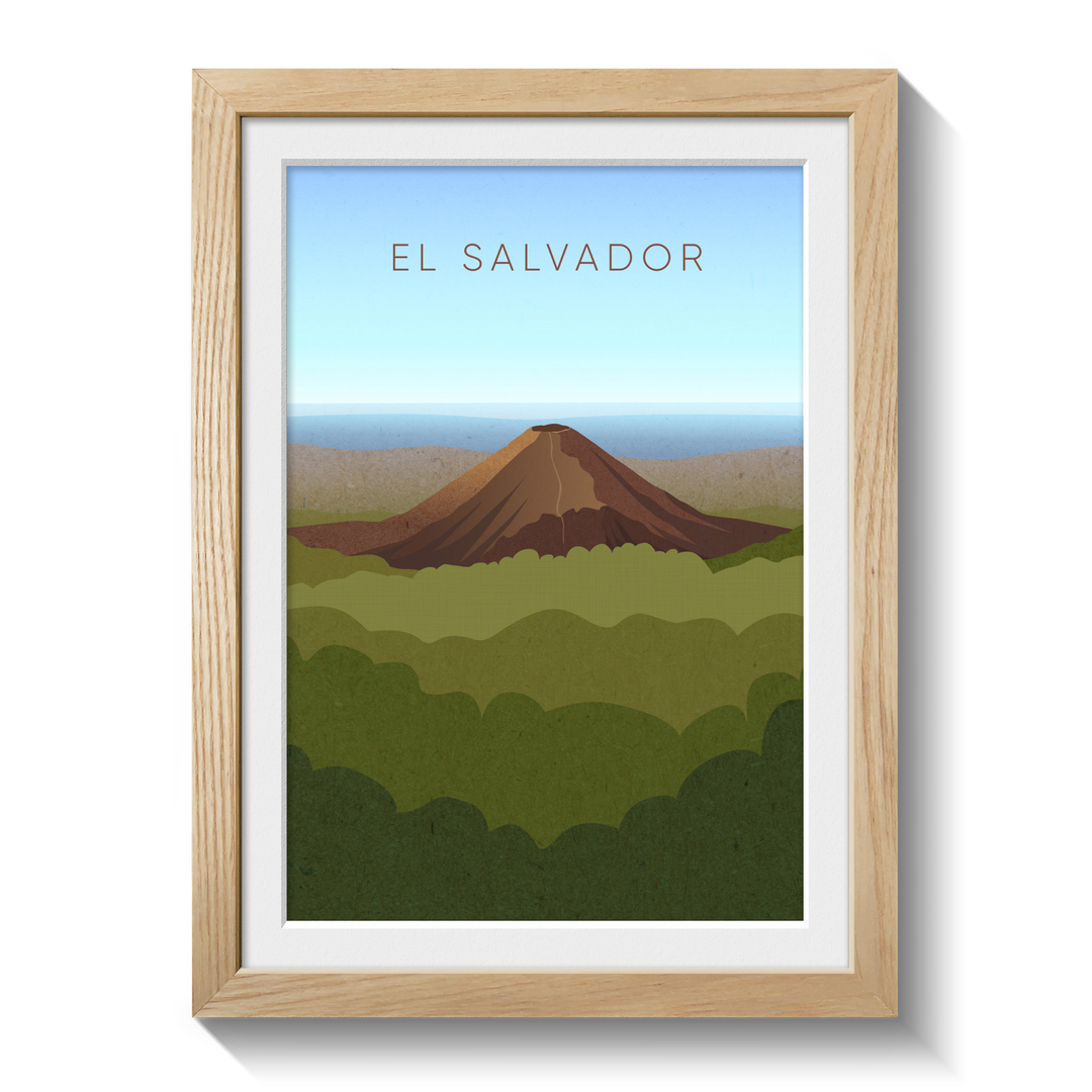 El Salvador Minimal Travel Poster