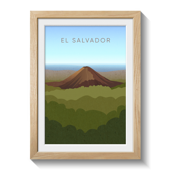 El Salvador Minimal Travel Poster