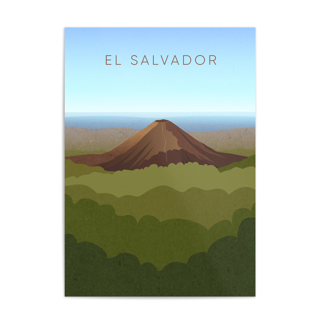 El Salvador Minimal Travel Poster