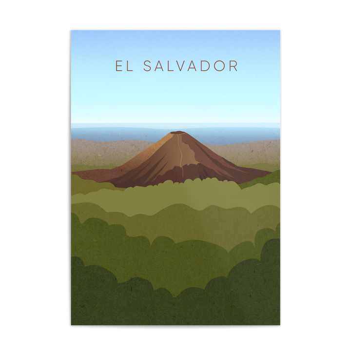 El Salvador Minimal Travel Poster