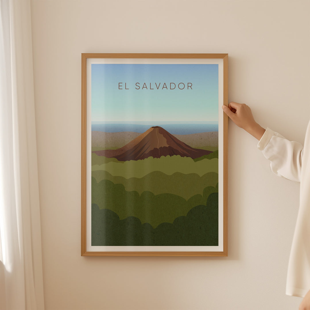 El Salvador Minimal Travel Poster