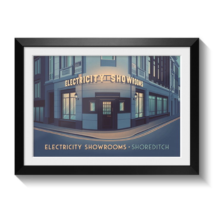 Electricity Showrooms Shoreditch London Travel Poster