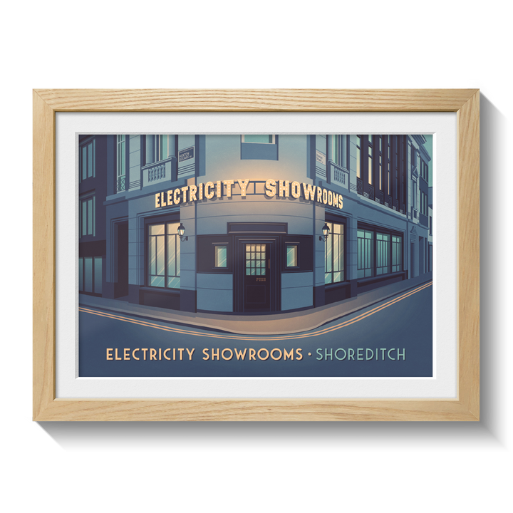 Electricity Showrooms Shoreditch London Travel Poster