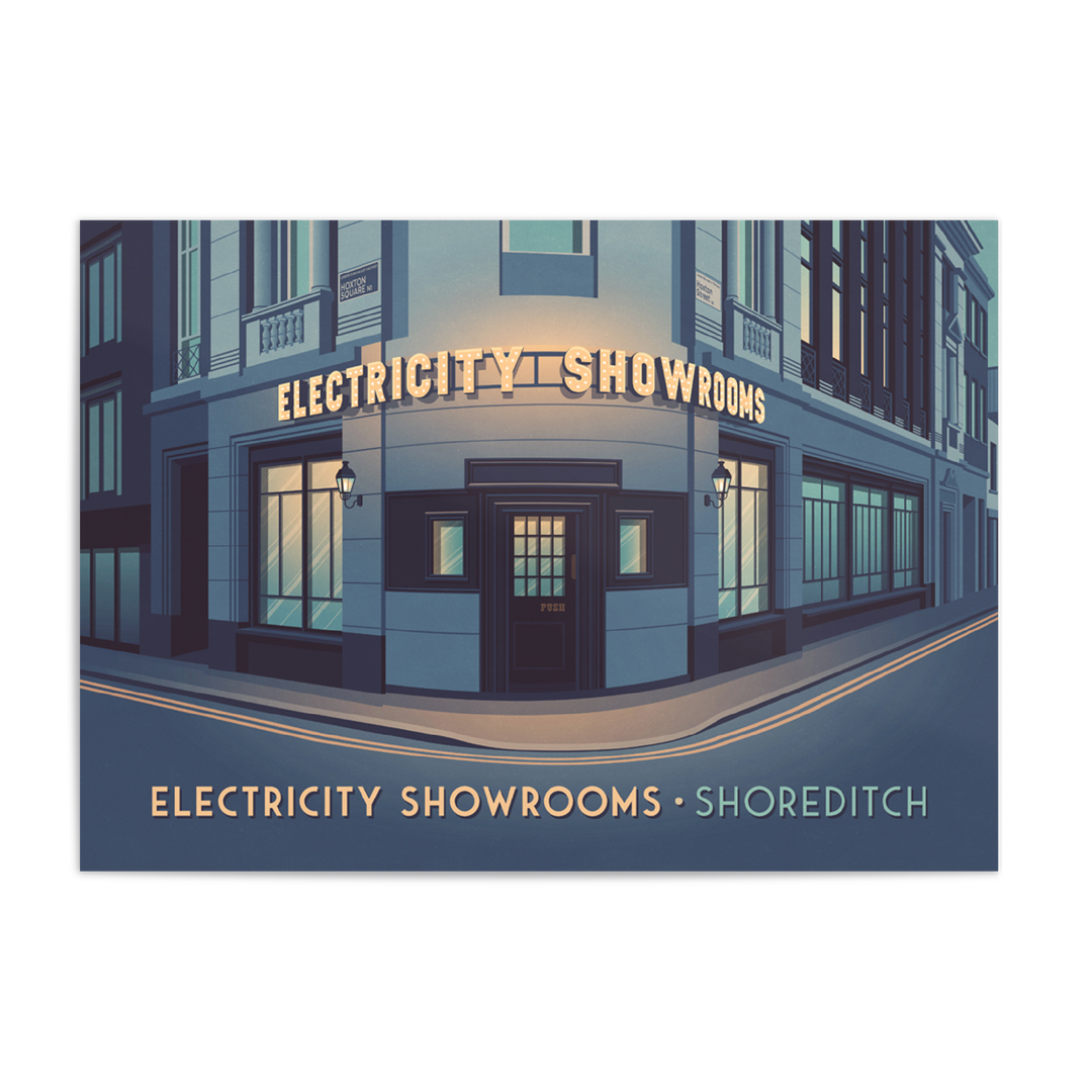 Electricity Showrooms Shoreditch London Travel Poster