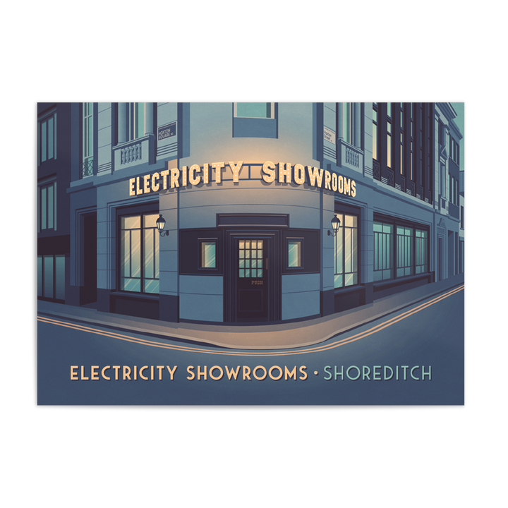 Electricity Showrooms Shoreditch London Travel Poster