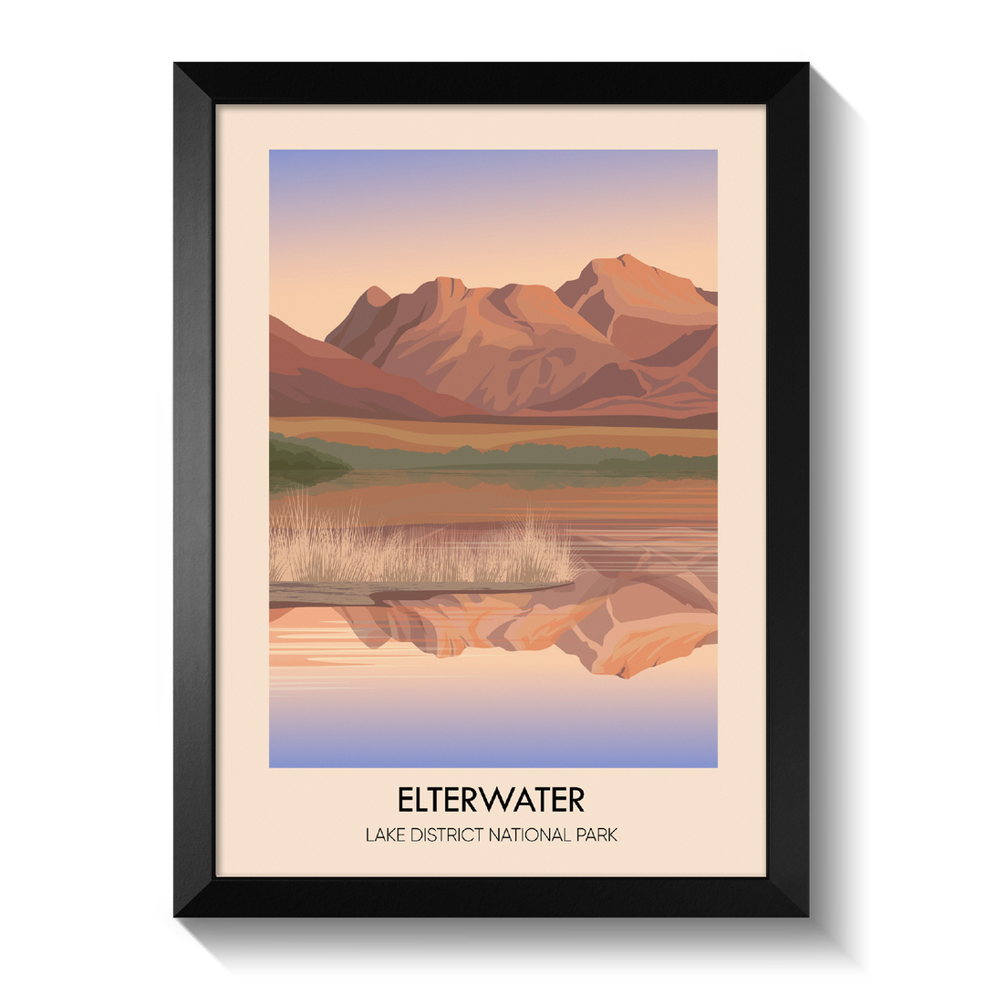 Elterwater Lake District Travel Poster