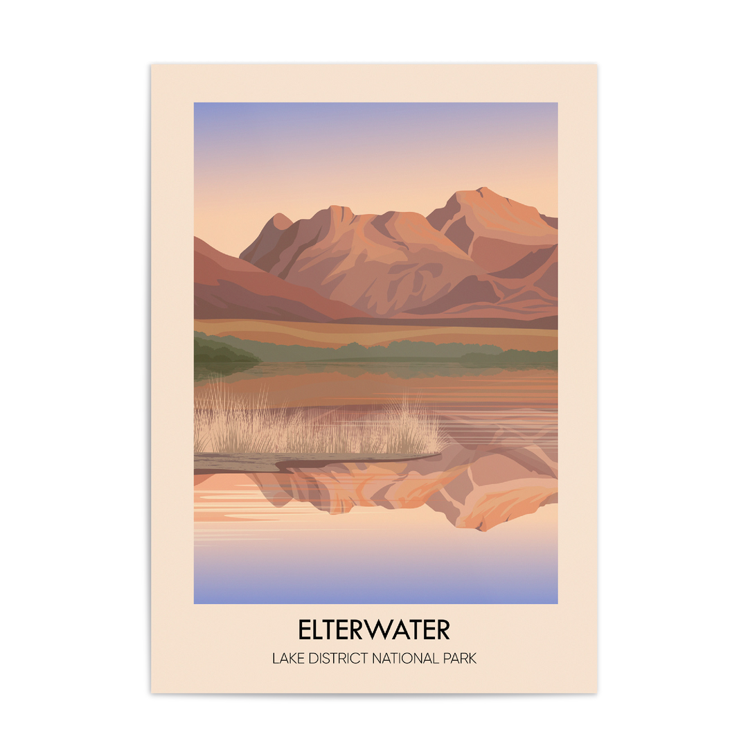 Elterwater Lake District Travel Poster